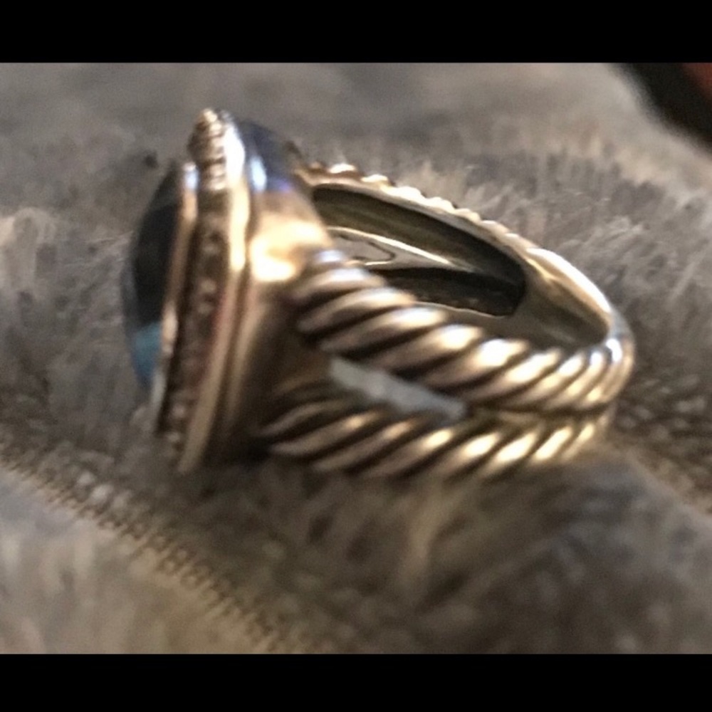 David Yurman Albion Blue Topaz ring, size 7.